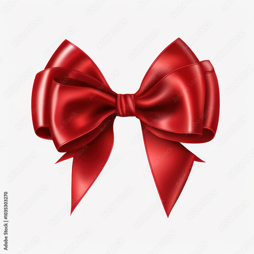 Beautiful red silk ribbon bow. Beautiful red silk ribbon bow.