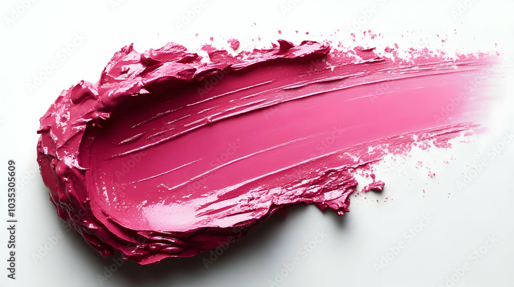 Pink Lipstick Swatch: A Close Up View of Creamy Texture and Bold Color Pink Lipstick Swatch: A Close Up View of Creamy Texture and Bold Color