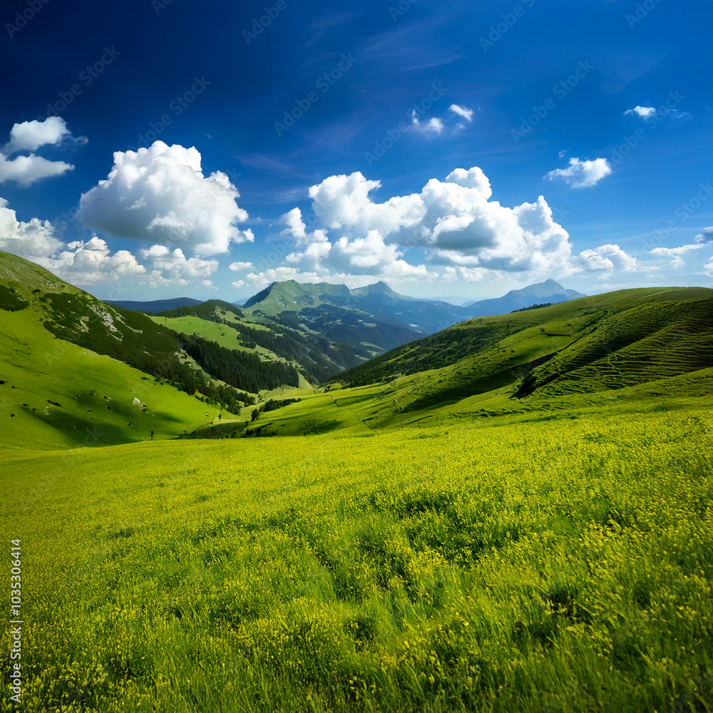 Fototapeta premium landscape with blue sky