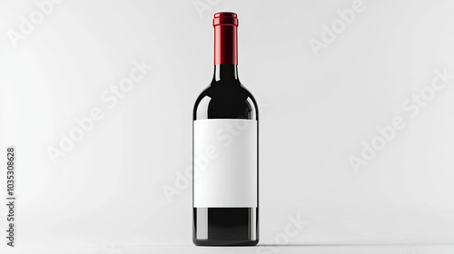 Wine Bottle Mockup, high-end and customizable with realistic high-resolution rendering, ideal for branding, packaging design, and elegant presentations, AI Generative