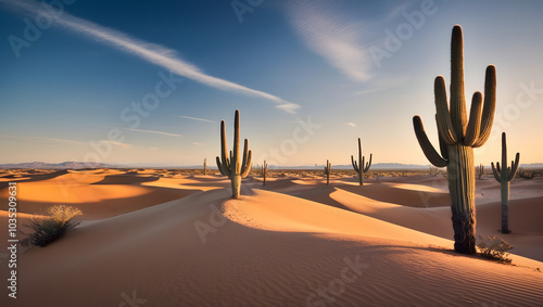 sunset in the desert