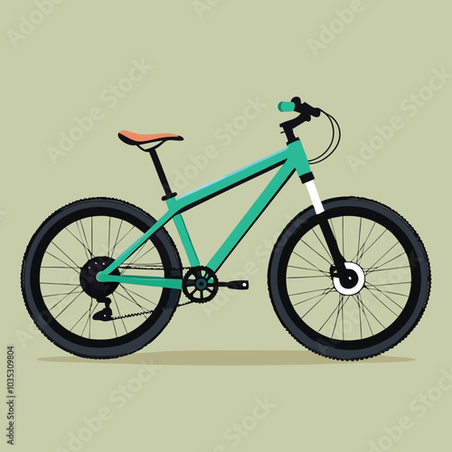 bicycle on a white background