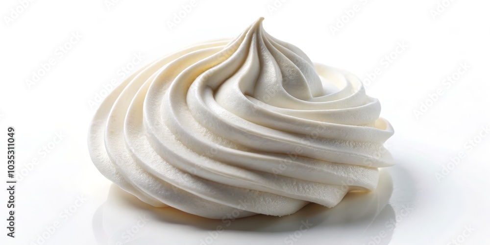 Whipped Cream Swirl Close-up Detail of Creamy Texture, Dessert, Food, Baking, White Background, Sweet ,Whipped cream Whipped Cream Swirl Close-up Detail of Creamy Texture, Dessert, Food, Baking, White Background, Sweet ,Whipped cream