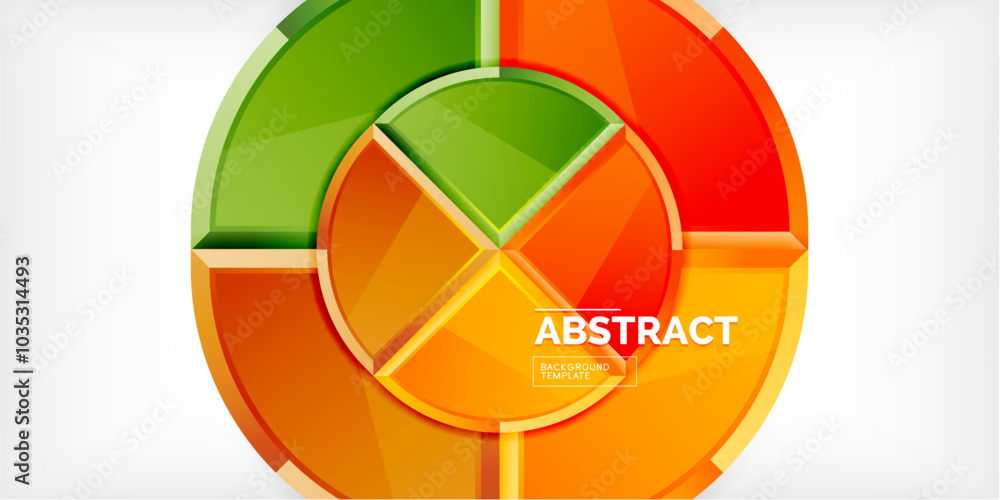 Abstract background - circles and round triangles with 3d effect. Vector Illustration For Wallpaper, Banner, Background, Card, Book Illustration, landing page Abstract background - circles and round triangles with 3d effect. Vector Illustration For Wallpaper, Banner, Background, Card, Book Illustration, landing page