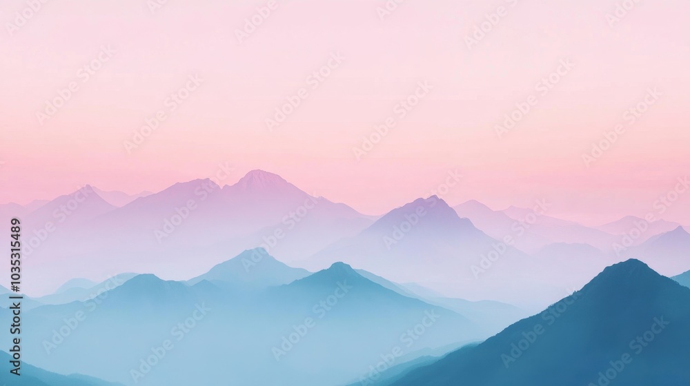 An artistic representation of serene mountains in a pastel-hued background, showcasing the beauty of nature through traditional Chinese and Japanese ink painting techniques An artistic representation of serene mountains in a pastel-hued background, showcasing the beauty of nature through traditional Chinese and Japanese ink painting techniques