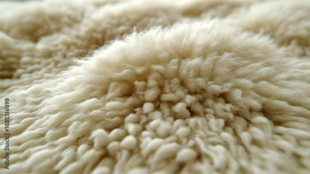 Soft, Fluffy White Fur Texture - Close Up Soft, Fluffy White Fur Texture - Close Up