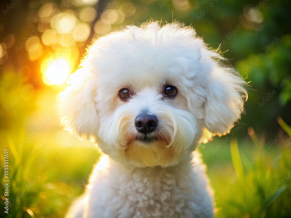 Charming Bichon Dog Portrait in Natural Light for Pet Lovers and Dog Enthusiasts Charming Bichon Dog Portrait in Natural Light for Pet Lovers and Dog Enthusiasts