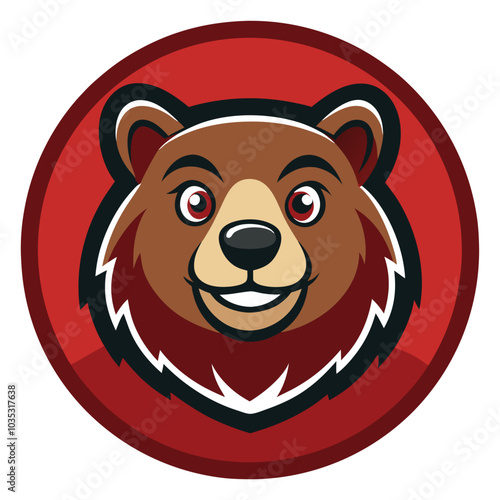 teddy bear head mascot logo