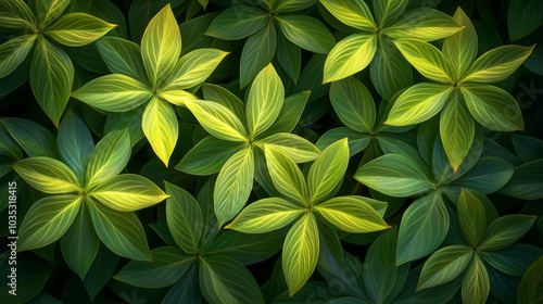 Close-up of Lush Green Leaves with Veins and Sunlight