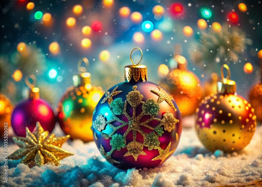Christmas Decorative Pendant with Balls and Snowflakes for Festive Portrait Photography Christmas Decorative Pendant with Balls and Snowflakes for Festive Portrait Photography