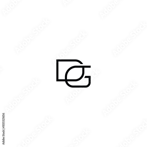 DG monogram logo design letter text name symbol monochrome logotype alphabet character simple logo