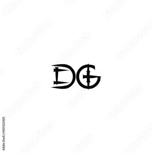 DG monogram logo design letter text name symbol monochrome logotype alphabet character simple logo