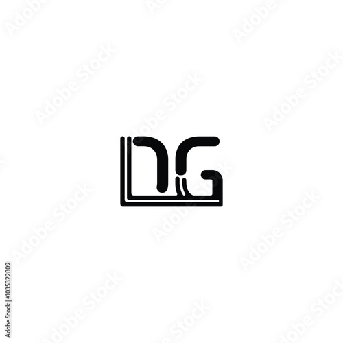 DG monogram logo design letter text name symbol monochrome logotype alphabet character simple logo