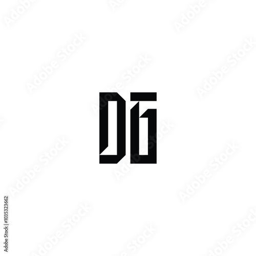 DG monogram logo design letter text name symbol monochrome logotype alphabet character simple logo