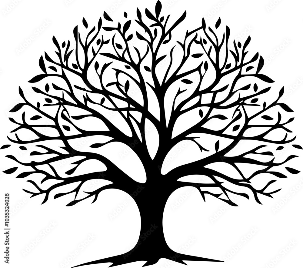 Obraz premium silhouette of tree