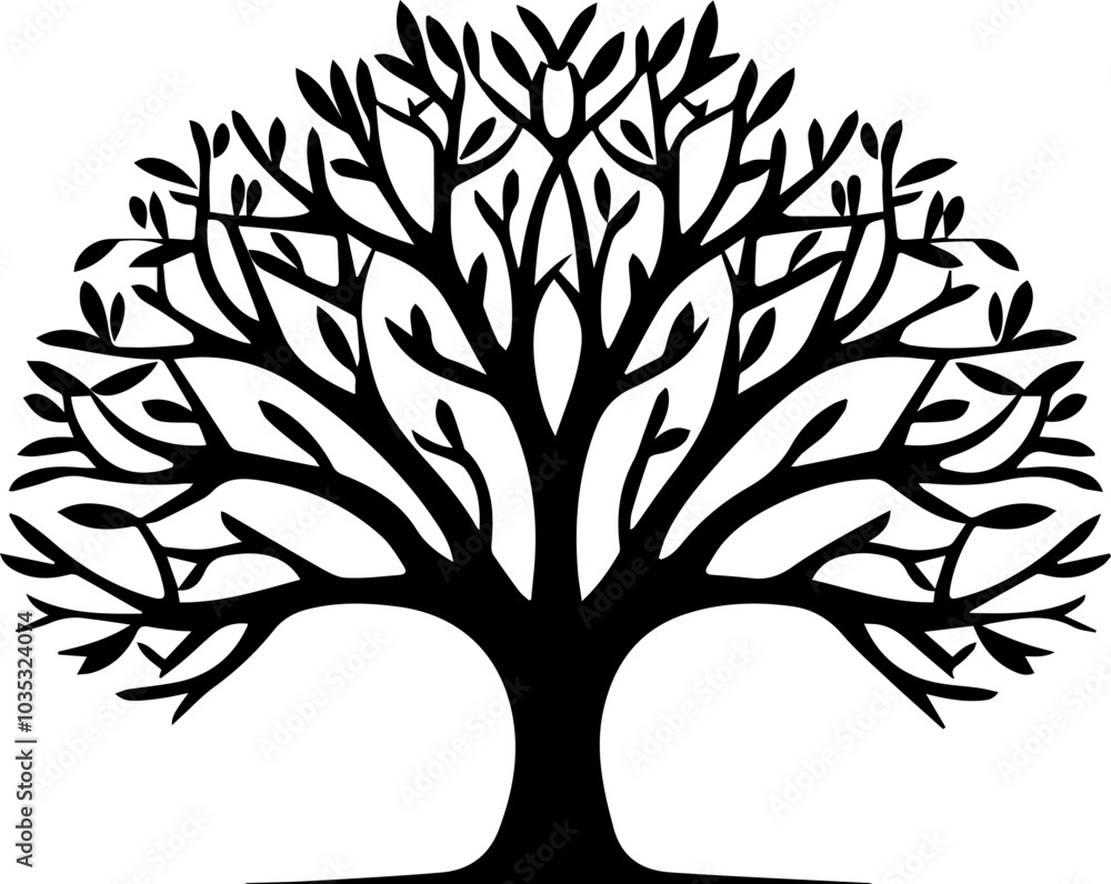 Obraz premium silhouette of tree