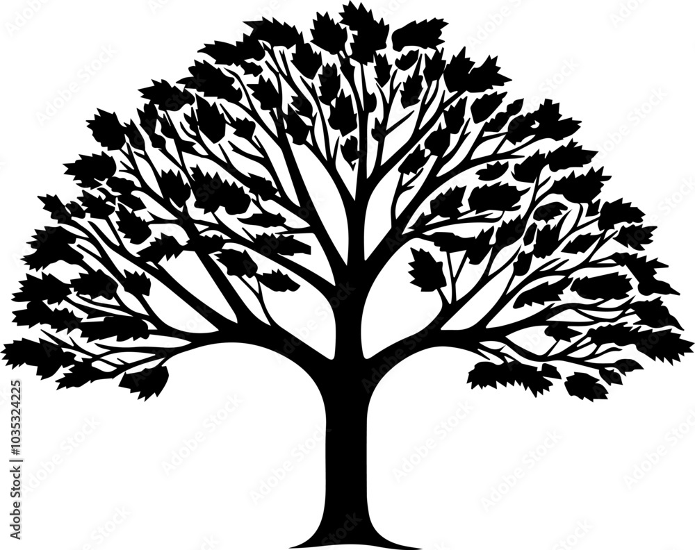 Obraz premium silhouette of tree