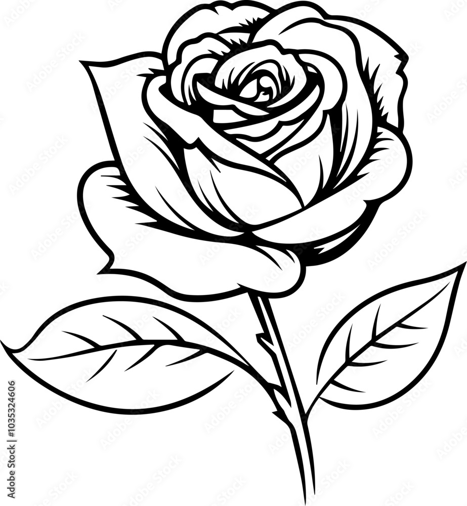 rose silhouette vector illustration rose silhouette vector illustration