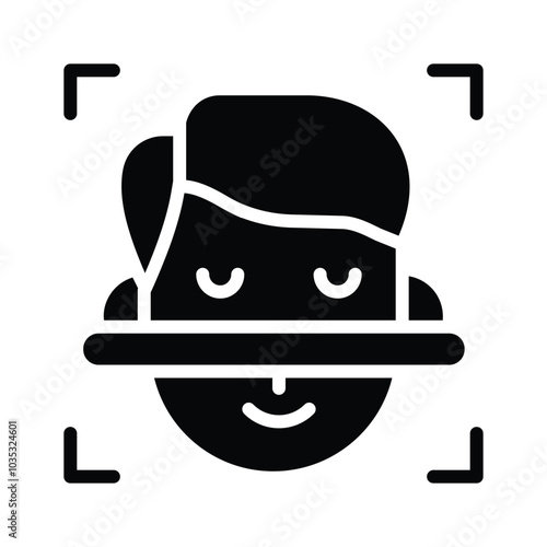 Download this amazing icon of face detection in modern style