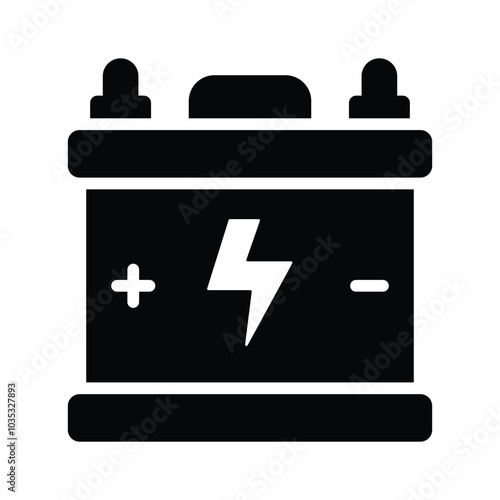 Creatively designed icon of battery in trendy style