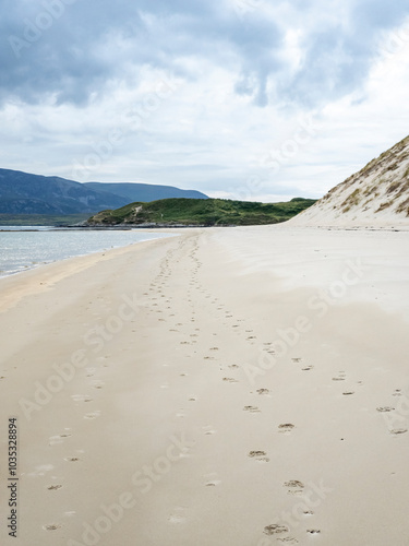 Amazing dunes at Bilinreavy Strand between Ardara and Portnoo in Donegal - Ireland. photo