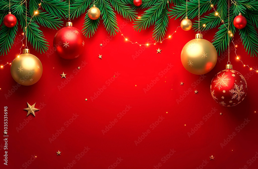 banner happy new year text card on red festive background banner happy new year text card on red festive background