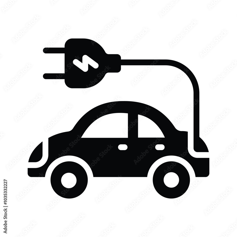 Modern style icon of electric car, ready to premium use Modern style icon of electric car, ready to premium use