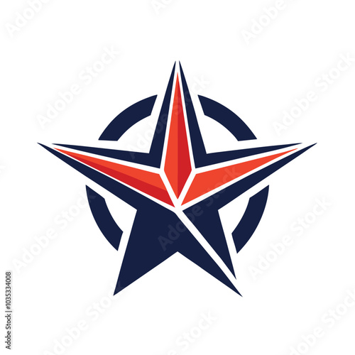 star vector logo. alone star silhouette illustration 