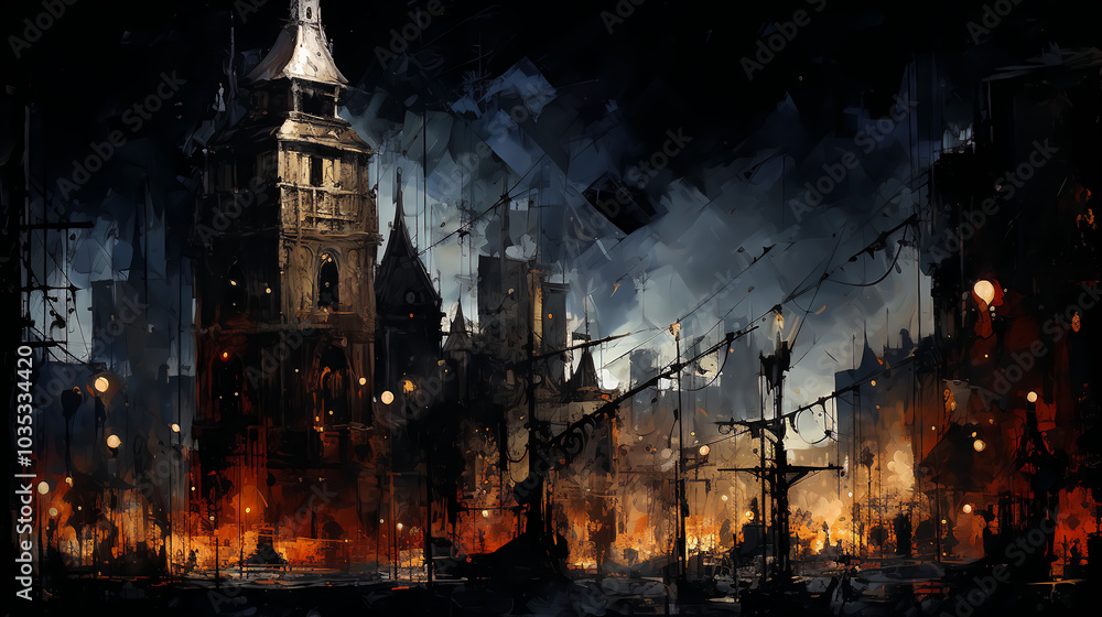 Fototapeta premium burning candles in the church