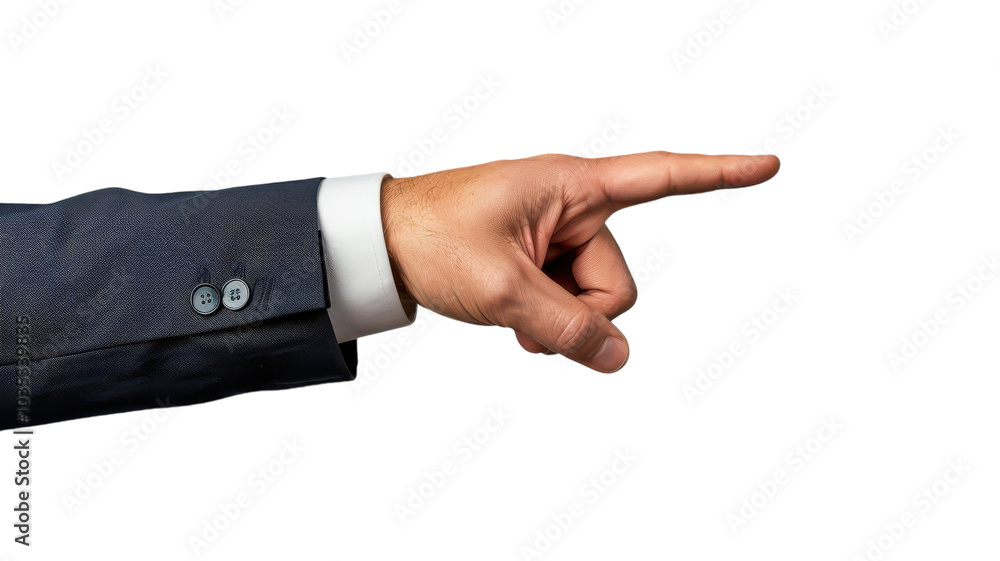 A Stylish Hand in a Tailored Suit Pinching with Precision Against a Clean White Background for Professional Contexts A Stylish Hand in a Tailored Suit Pinching with Precision Against a Clean White Background for Professional Contexts