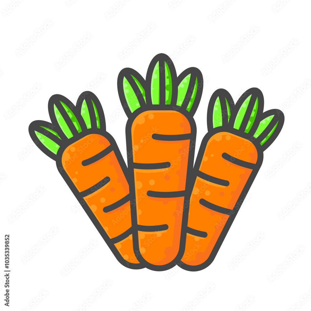 Naklejka premium Carrot Icon