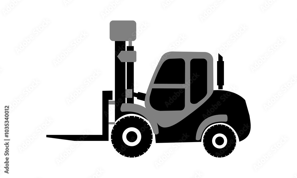 Mini forklift illustration design vector Mini forklift illustration design vector