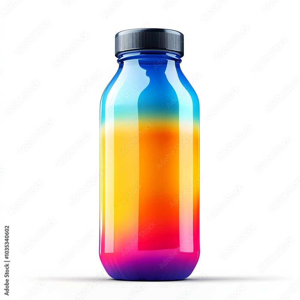 Vibrant Gradient Bottle with a Minimalist Design Vibrant Gradient Bottle with a Minimalist Design
