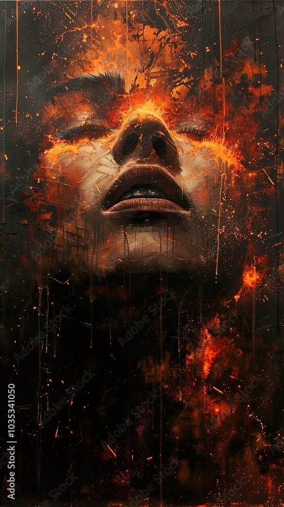 Abstract Portrait: Fire and Passion Abstract Portrait: Fire and Passion