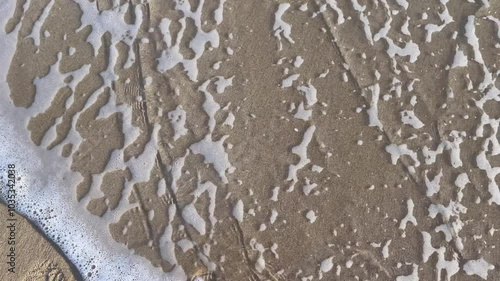 Year 2024 Written on Beach Sand with Wave Approaching
