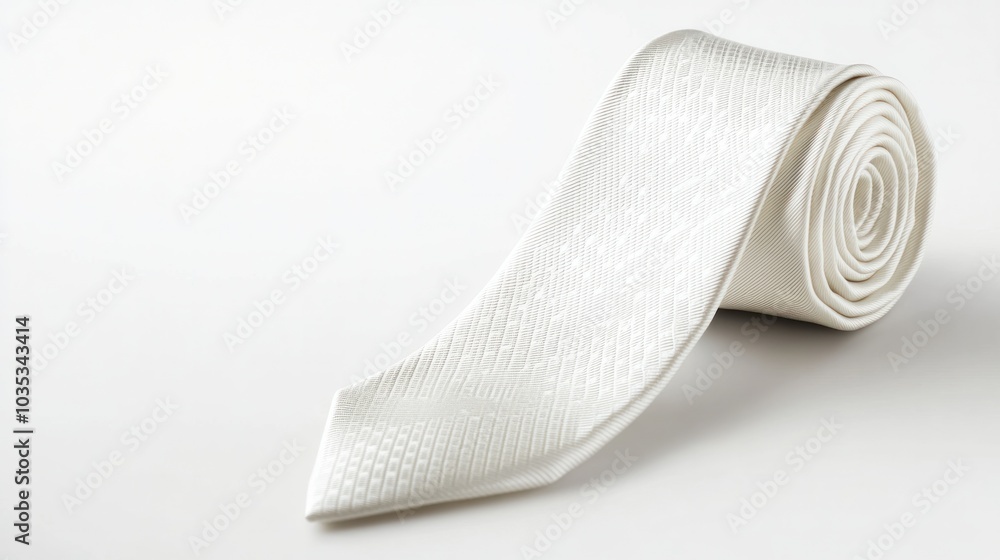 white necktie draped elegantly over a white surface white necktie draped elegantly over a white surface