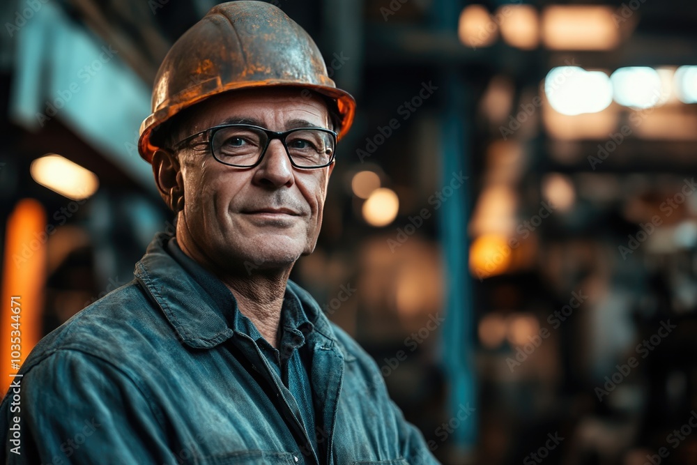Portrait of a worker in a factory. Perfect for articles about industry, hard work, and skilled labor. Portrait of a worker in a factory. Perfect for articles about industry, hard work, and skilled labor.