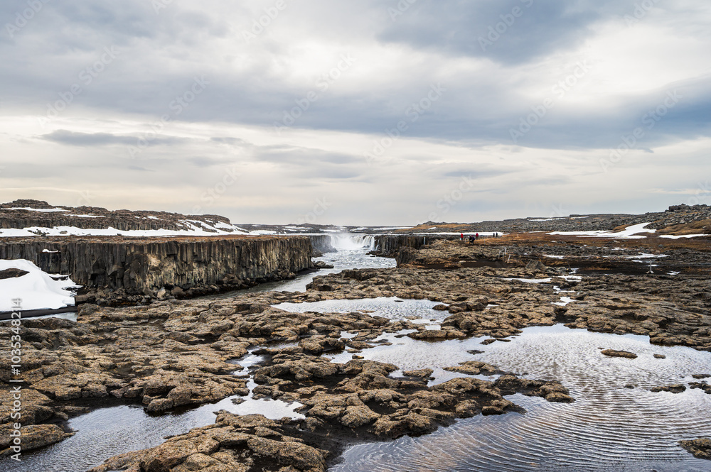 iceland landscape, views of the Dettifoss waterfall, Iceland iceland landscape, views of the Dettifoss waterfall, Iceland