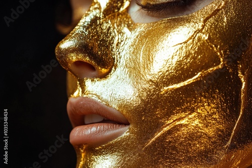 Peel Off Gold Mask - Luxury Cosmetic Skincare for Beautiful Woman photo