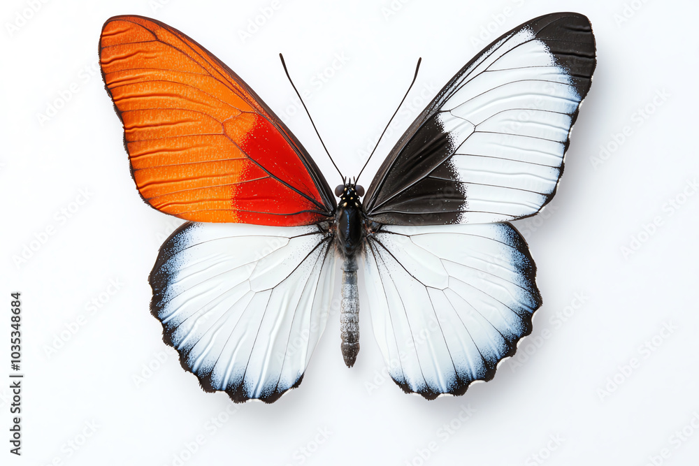 Fototapeta premium A captivating butterfly showcasing the seasons through its vividly colored wings