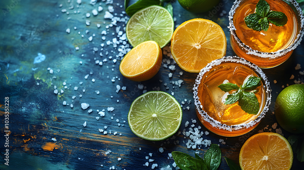 A Top-Down View of Tequila Shots with Salt and Lime – Perfect for Celebrating Special Occasions, Parties, and Festive Gatherings. Great for Drink Menus and Cocktail Promotions.
A Top-Down View of Tequila Shots with Salt and Lime – Perfect for Celebrating Special Occasions, Parties, and Festive Gatherings. Great for Drink Menus and Cocktail Promotions.