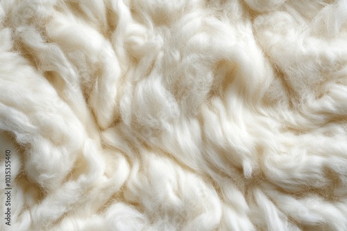 Soft Fluffy White Wool Texture for Background Use