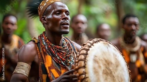 Lingala traditional warrior stories, told through music and oral traditions, preserving history and inspiring new generations photo