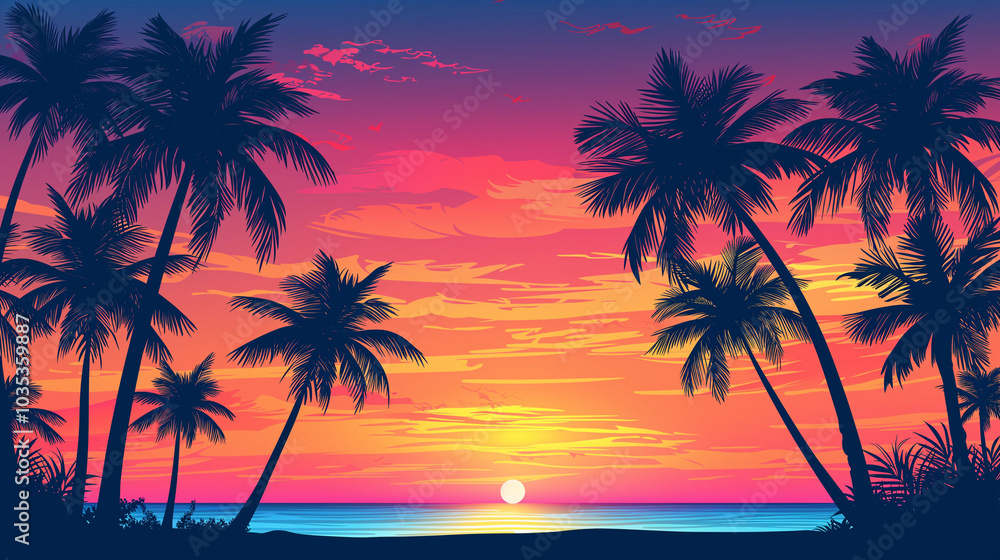 palm trees on the beach palm trees on the beach