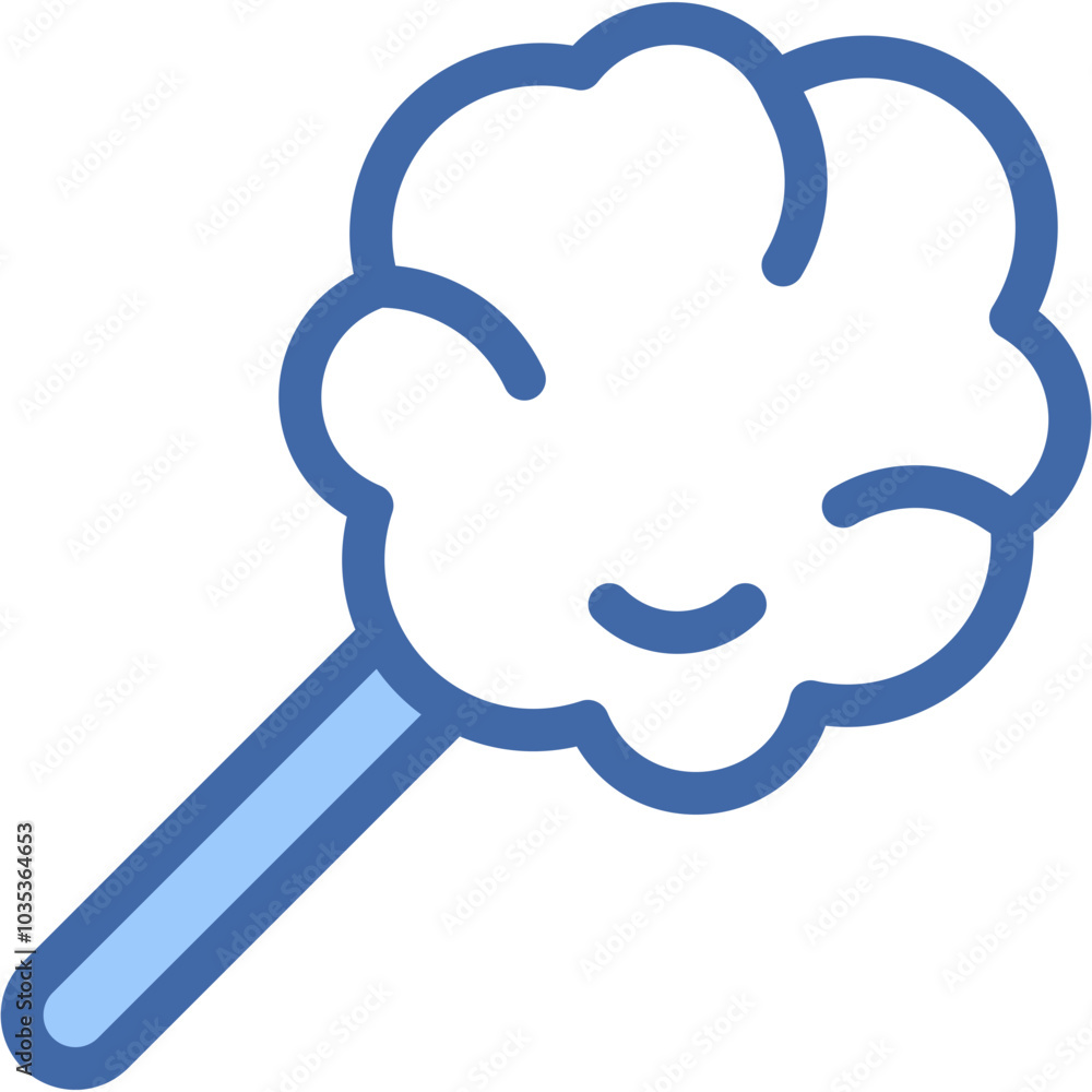 Fototapeta premium Vector Icon Cotton Candy, Food and Restaurant, Sweets, Dessert, Lollipop, Sweet