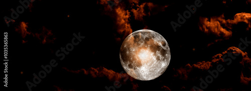 Obraz na płótnie The moon in the night sky w salonie