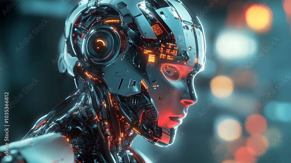 3D rendering artificial intelligence AI research of robot and cyborg development for future of people living. Digital data mining and machine learning technology design for computer brain. 3D rendering artificial intelligence AI research of robot and cyborg development for future of people living. Digital data mining and machine learning technology design for computer brain.