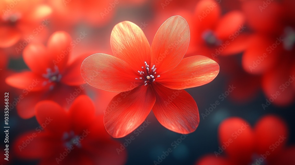 A close up of a red flower with a blurry background A close up of a red flower with a blurry background