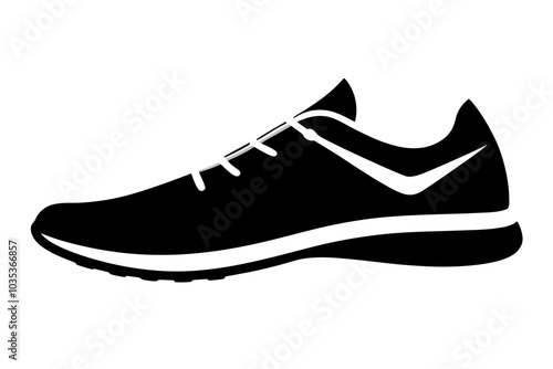 Running Shoe Silhouette vector illustration