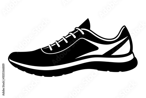 Running Shoe Silhouette vector illustration